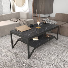 Hanah Home Mesa de Centro Flora - Negro